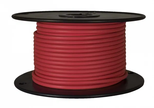 81043 – WIRTHCO Primary Wire, Stranded Conductor 18 Gauge Red 100 Foot Spool Copper Conductor/ Cross-Linked Polyethyl...